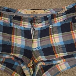 Hollister Blue and Green Jean Shorts Casual Style